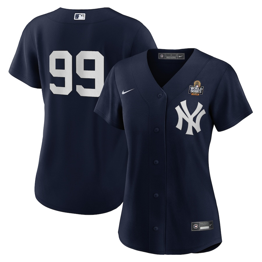 Aaron Judge 99 New York Yankees Women's 2024 World Series Player Baseball Jersey - Navy 