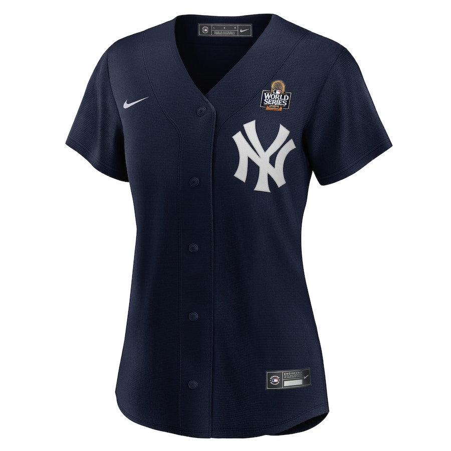 Alternative view of Aaron Judge 99 New York Yankees Women's 2024 World Series Player Baseball Jersey - Navy 