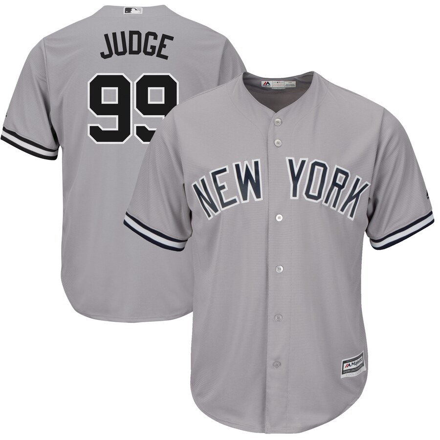 Aaron Judge New York Yankees Majestic Big And Tall Cool Base Player Baseball Jersey - Gray