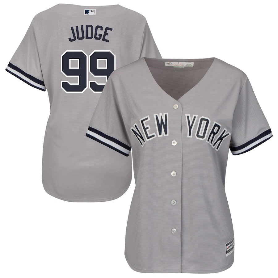 Aaron Judge New York Yankees Majestic Women's Road Cool Base Replica Player Baseball Jersey - Gray