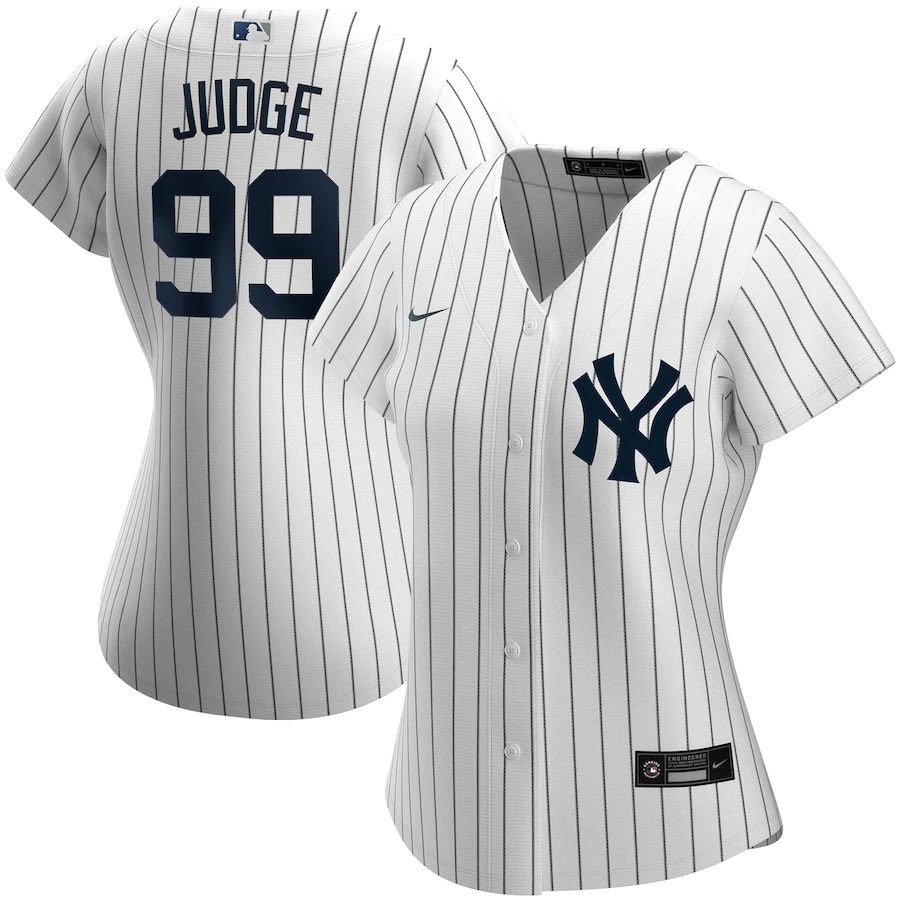 Aaron Judge New York Yankees Women's Home 2020 Replica Player Name Baseball Jersey ÃƒÂ¢Ã¢â€šÂ¬Ã¢â‚¬Å“ White