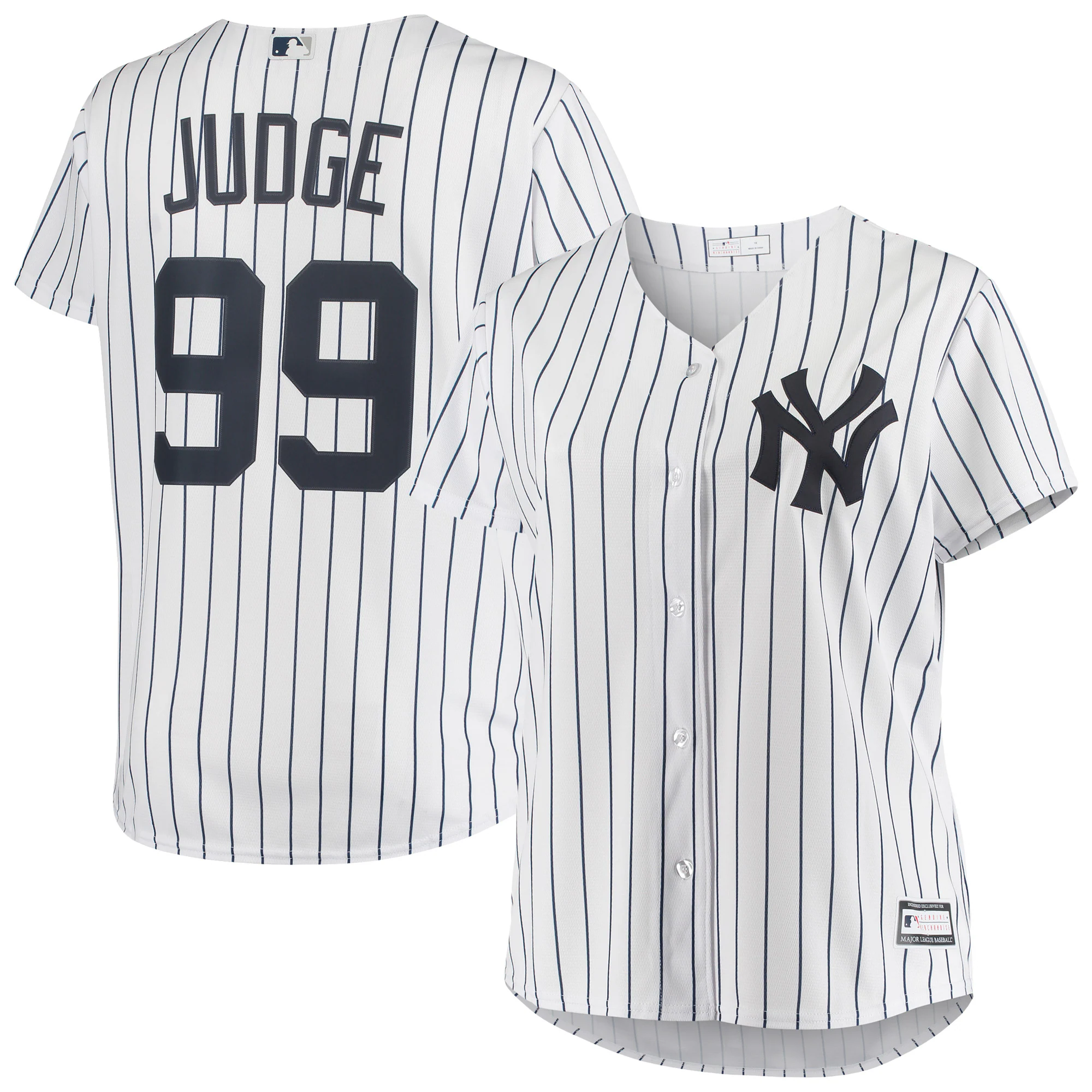 Aaron Judge New York Yankees Women's Plus Size Replica Player Baseball Jersey - White