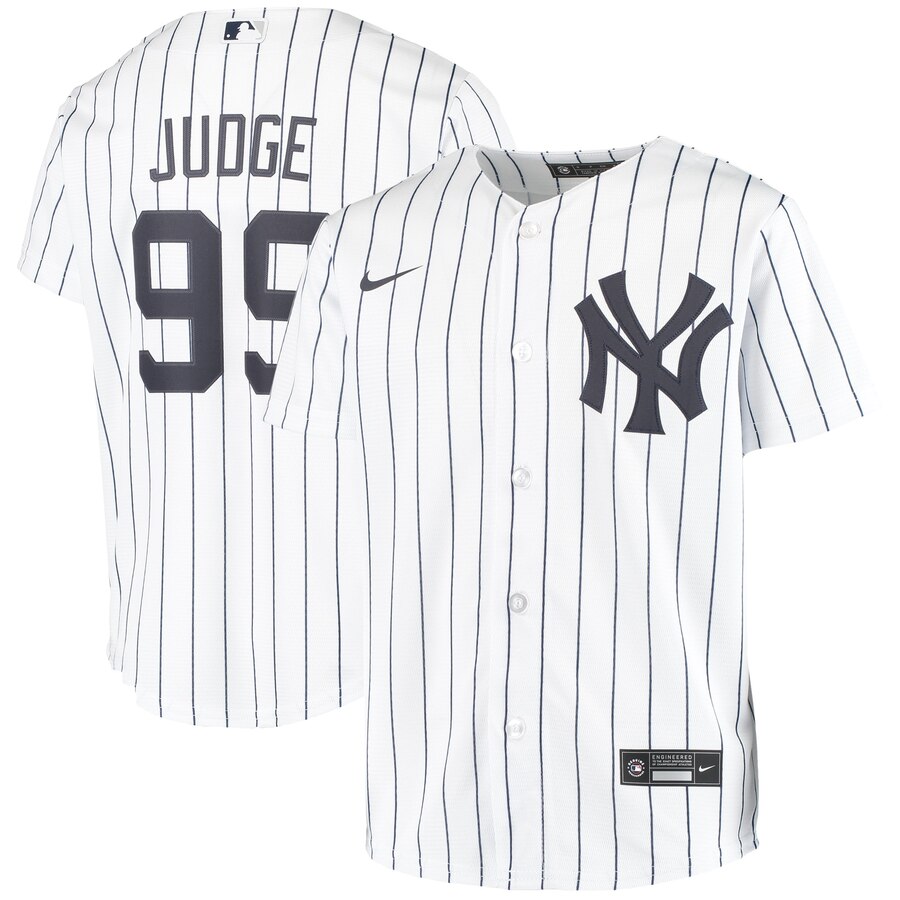 Aaron Judge New York Yankees Youth Home 2020 Replica Player Baseball Jersey - White