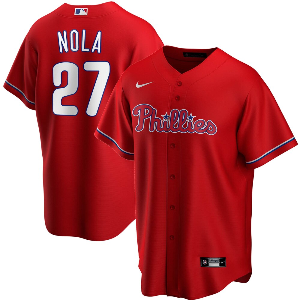Aaron Nola Philadelphia Phillies Alternate 2020 Player Jersey - Red