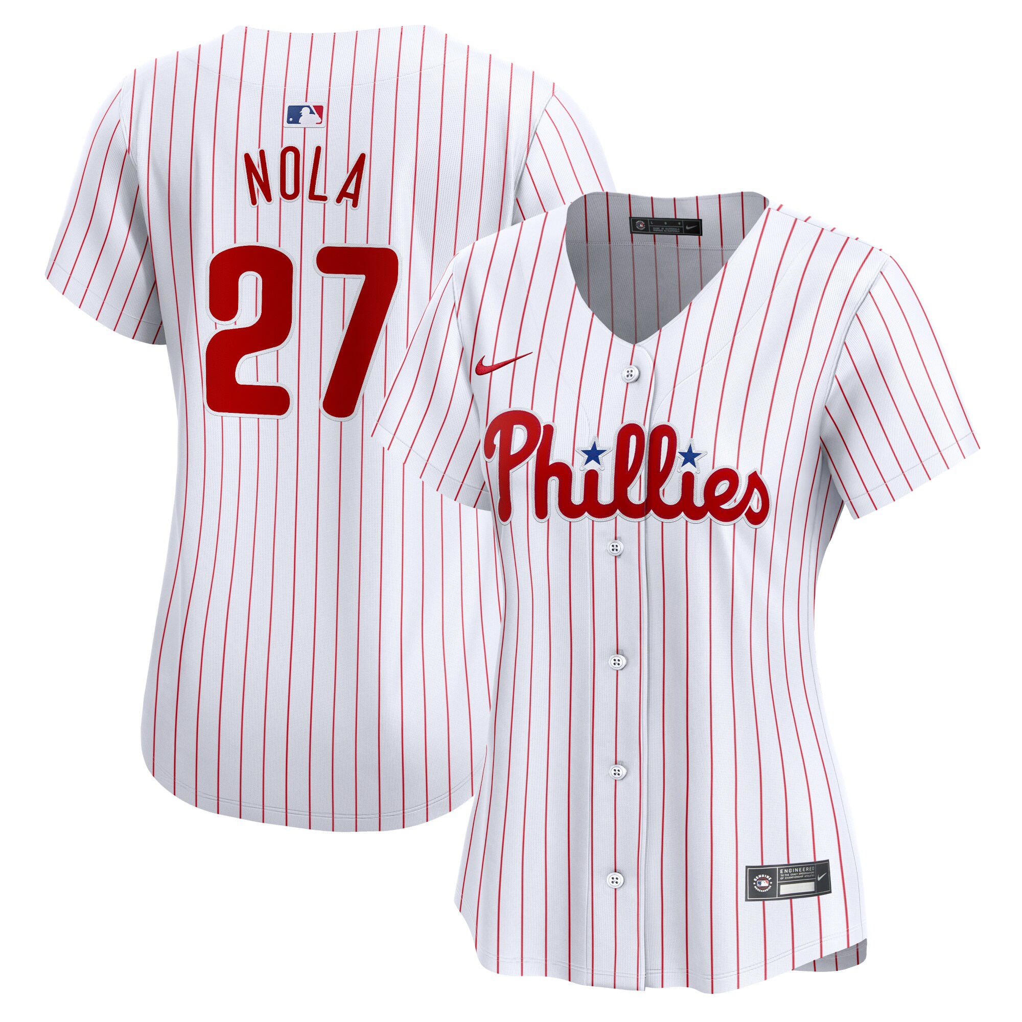 Aaron Nola Philadelphia Phillies Women's Home Limited Player Baseball Jersey - White