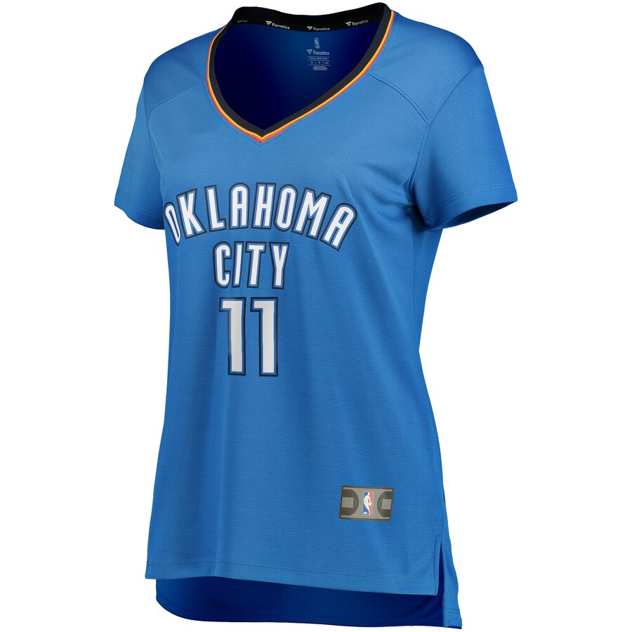 Alternative view of Abdel Nader Oklahoma City Thunder Fanatics Branded Women's Fast Break Player Basketball Jersey - Icon Edition - Blue