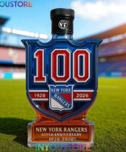 New York Rangers 100th Anniversary Limited Edition Whiskey Bottle