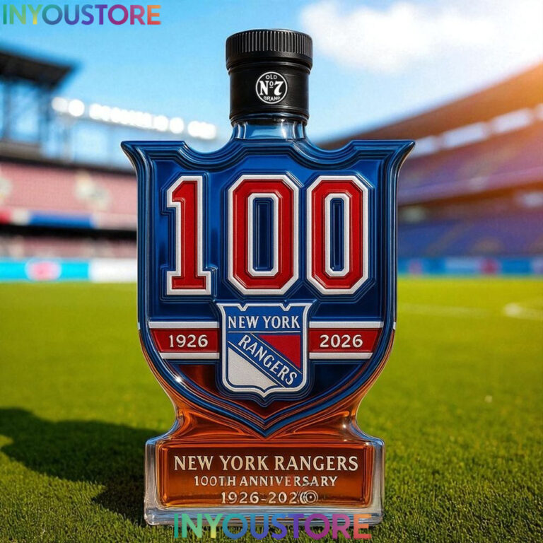New York Rangers 100th Anniversary Limited Edition Whiskey Bottle