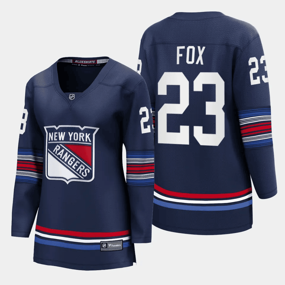 Adam Fox 23 New York Rangers Women Alternate Premier Breakaway Hockey Jersey - Navy - JS793 