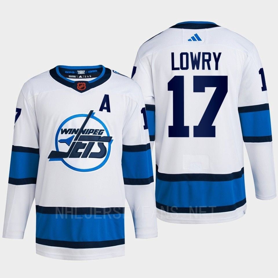 Adam Lowry 17 Reverse Retro 2.0 2022 Winnipeg Jets White Jersey Primegreen - JS815 