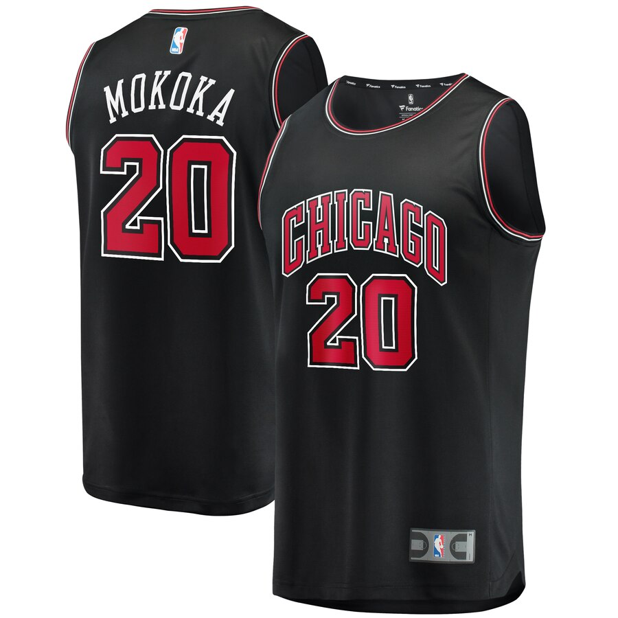 Adam Mokoka Chicago Bulls Fanatics Branded Youth Fast Break Player Basketball Jersey - Statement Edition - Black