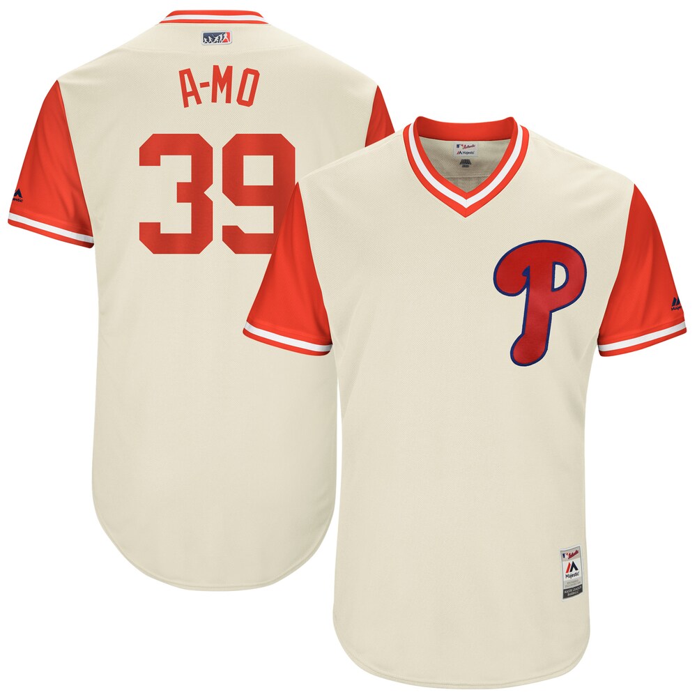 Adam Morgan "a-mo" Philadelphia Phillies Majestic 2017 Players Weekend Baseball Jersey - Tan