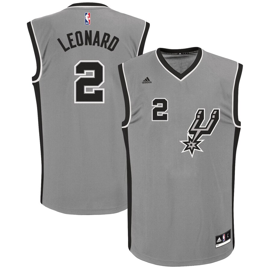 Adidas Kawhi Leonard San Antonio Spurs Alternate Replica Basketball Jersey - Gray