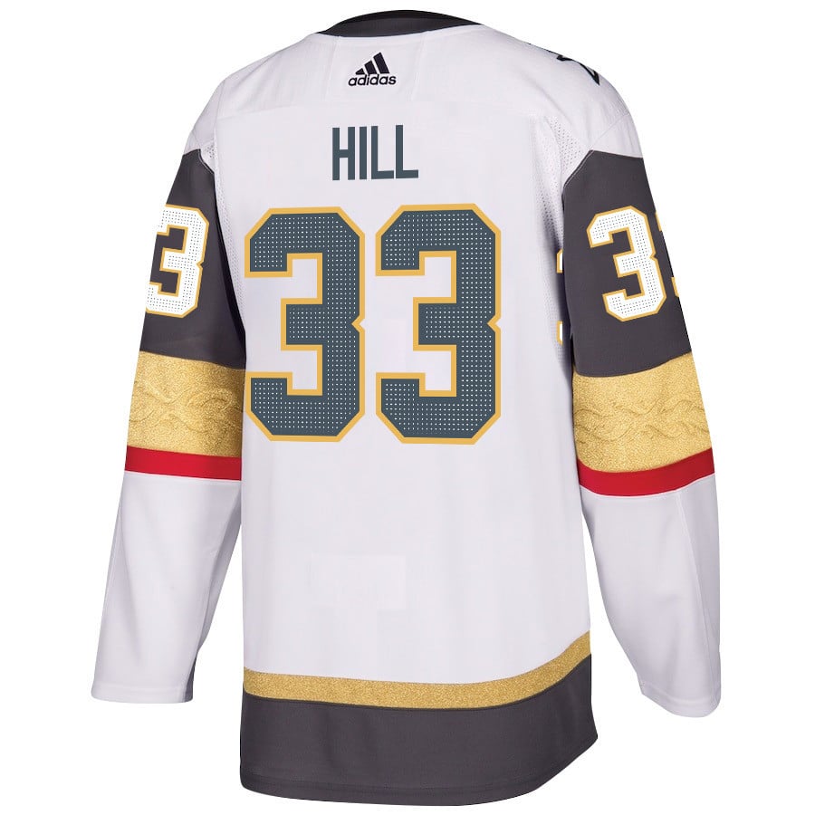 Alternative view of Adin Hill 33 Vegas Golden Knights Stanley Cup 2023 Final Patch Away Breakaway Men Hockey Jersey - White - JS193 