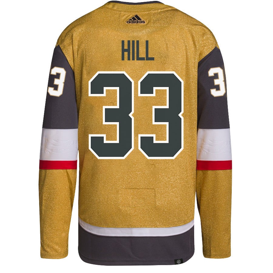 Alternative view of Adin Hill 33 Vegas Golden Knights Stanley Cup 2023 Final Patch Home Breakaway Men Hockey Jersey - Gold - JS841 