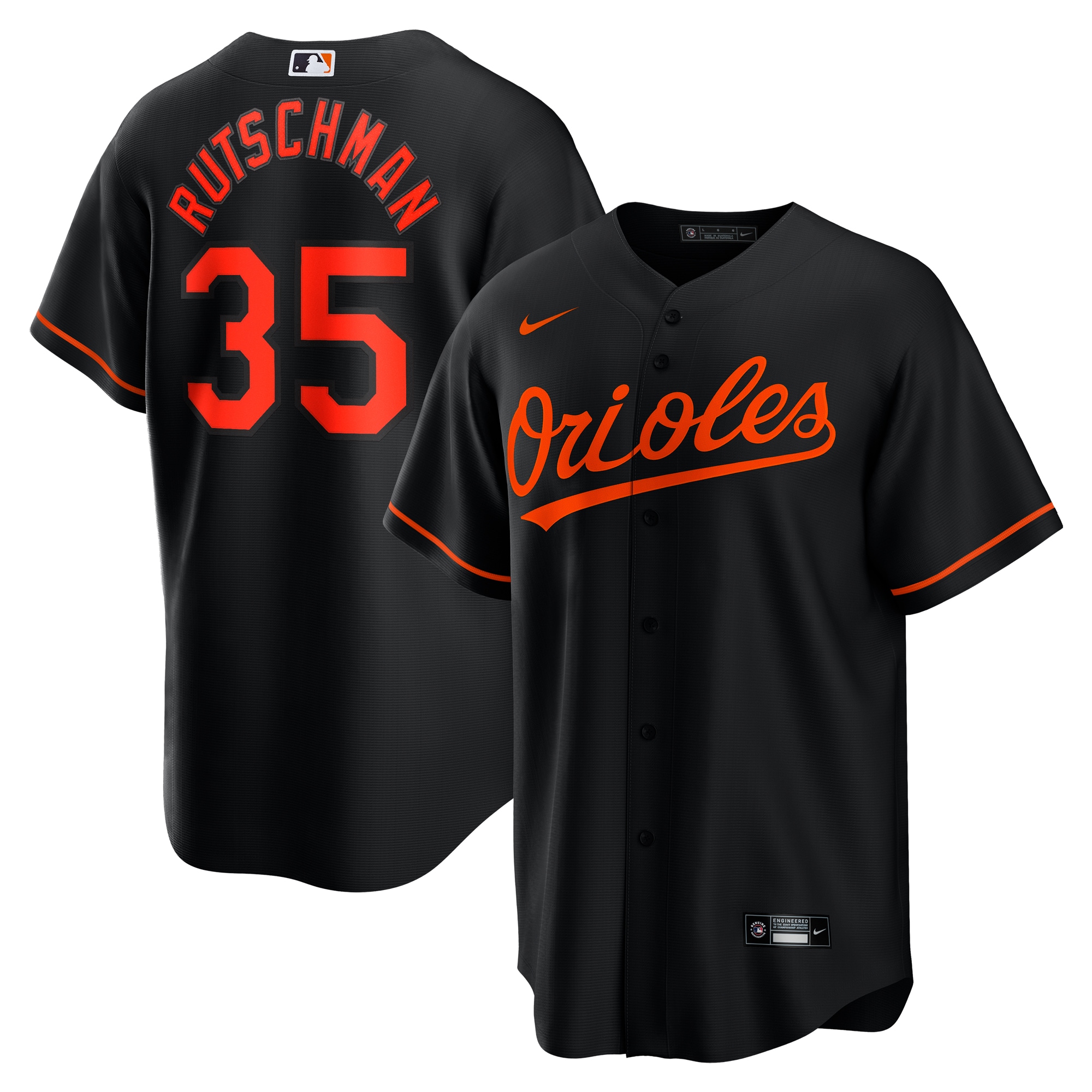 Adley Rutschman Baltimore Orioles Alternate Replica Player Baseball Jersey - Black