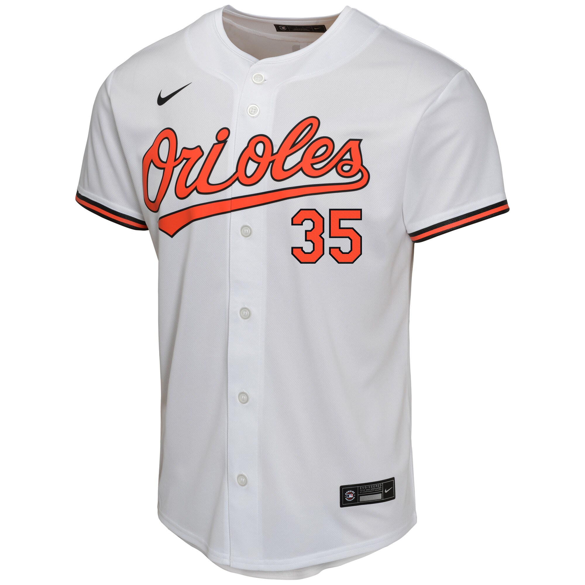 Alternative view of Adley Rutschman Baltimore Orioles Youth Home Game Player Jersey - White