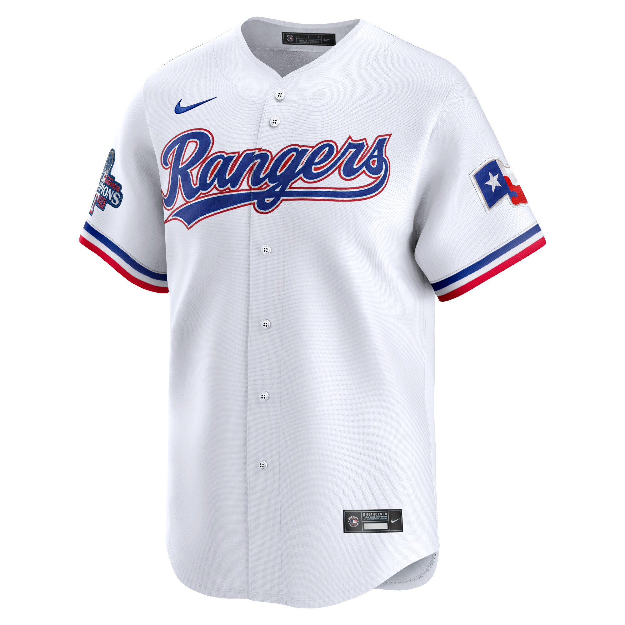 Alternative view of Adolis GarcÃƒÆ’Ã‚Â­a Texas Rangers Home 2023 World Series Champions Limited Baseball Jersey - White
