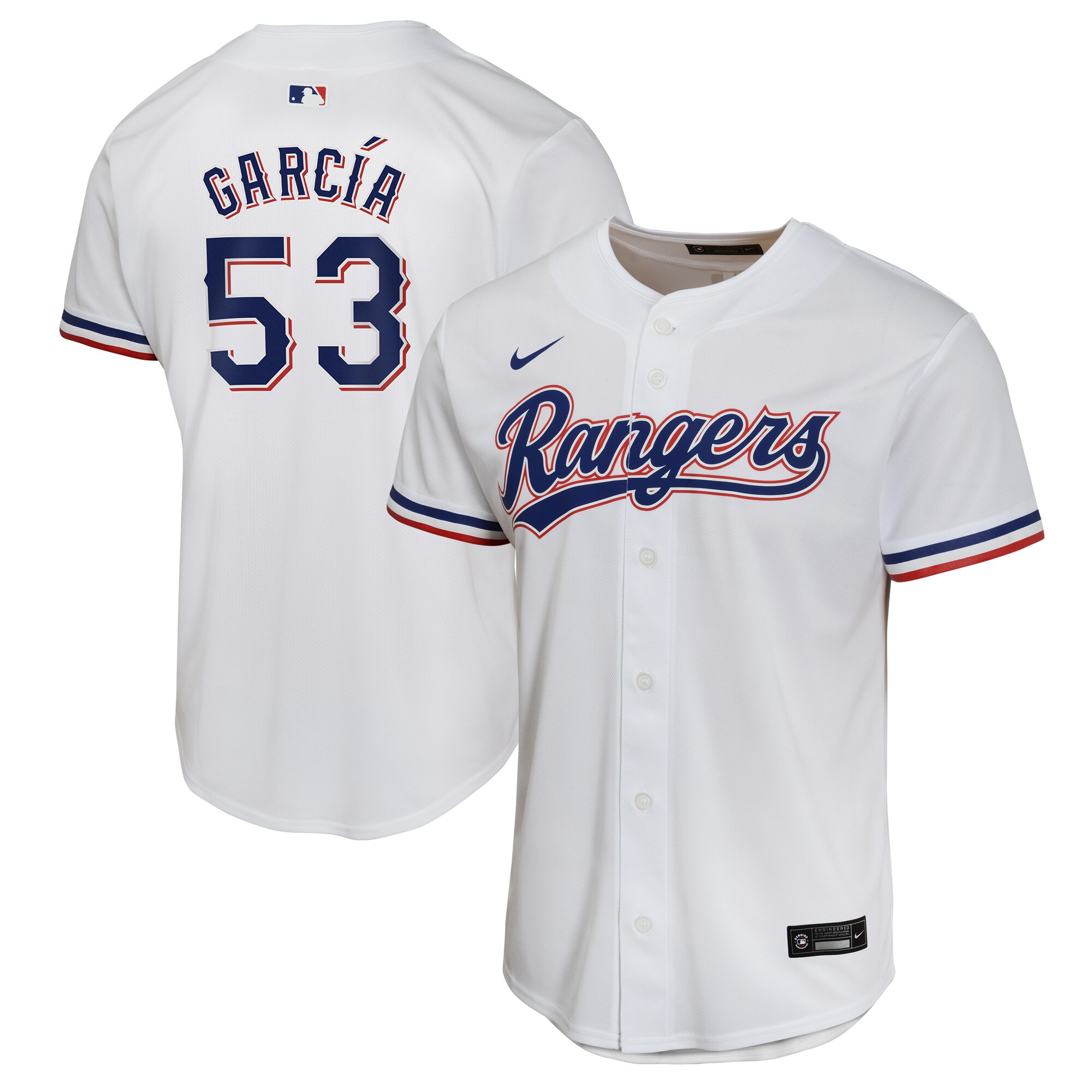Adolis Garcia Texas Rangers Youth Home Game Player Jersey - White