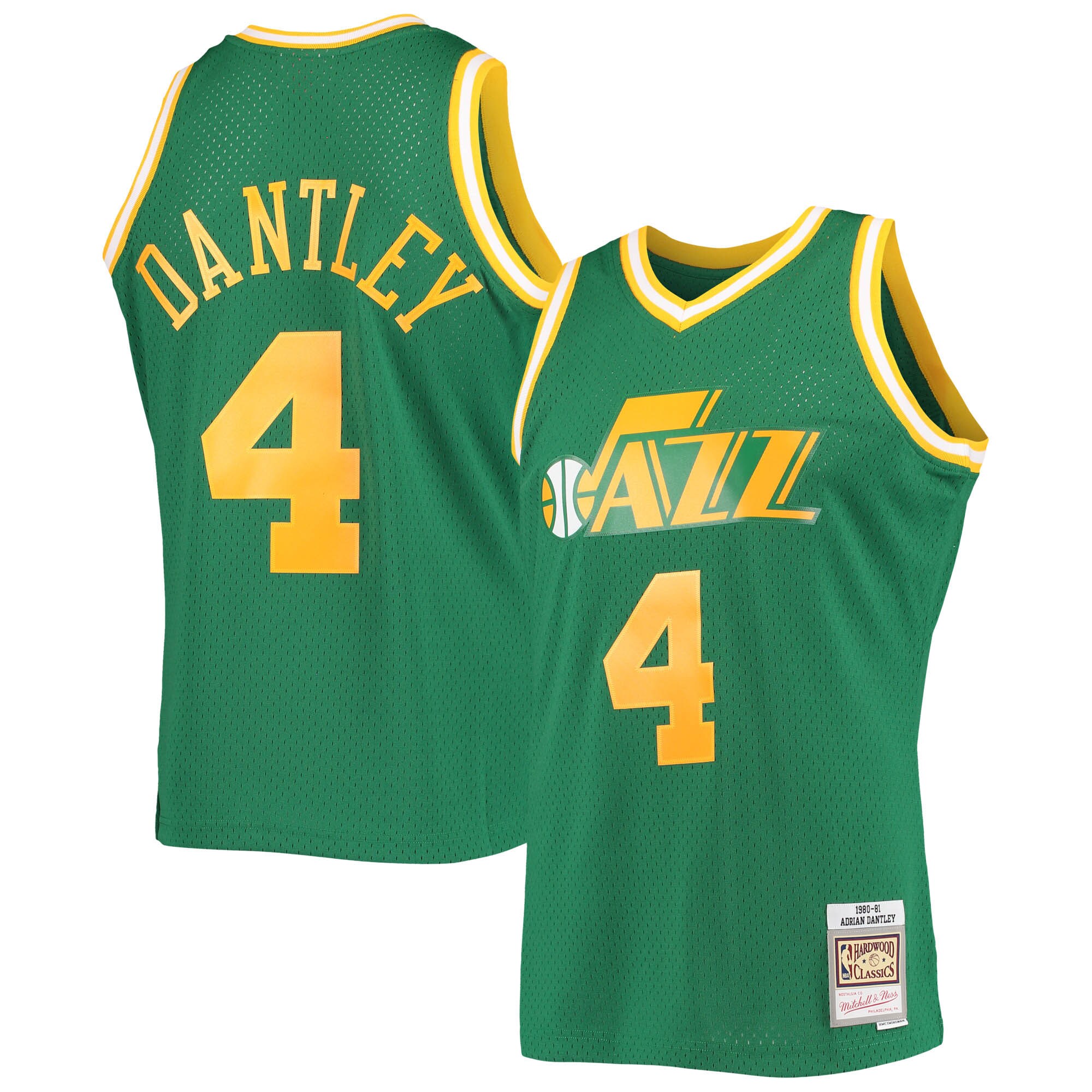 Alternative view of Adrian Dantley Utah Jazz Mitchell & Ness 1980-81 Hardwood Classics Swingman Basketball Jersey - Green