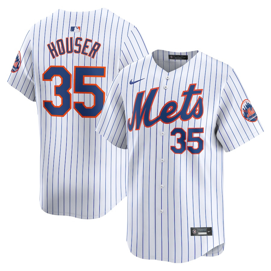 Adrian Houser 35 New York Mets Home Limited Men Baseball Jersey - White 