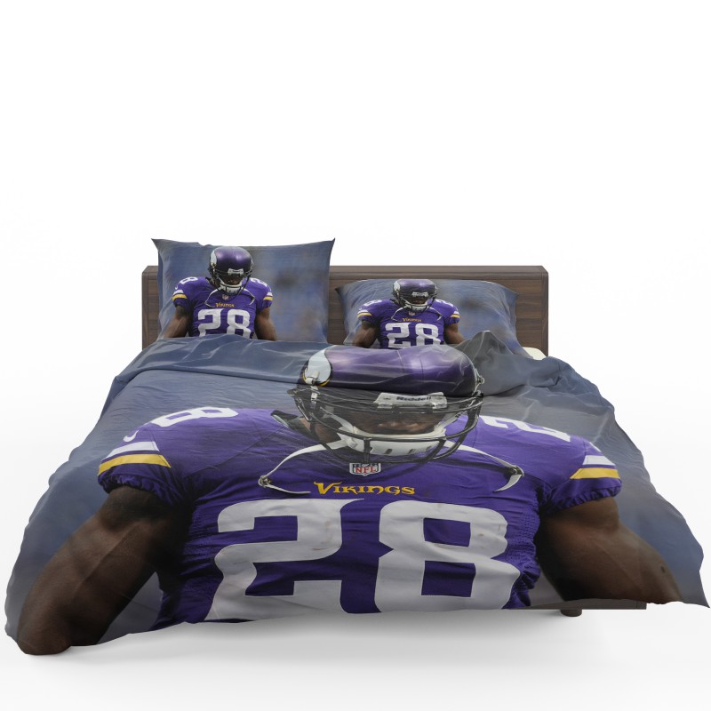 Alternative view of Adrian Peterson Minnesota Vikings American Football Bedding Set - Custom Bedding Set