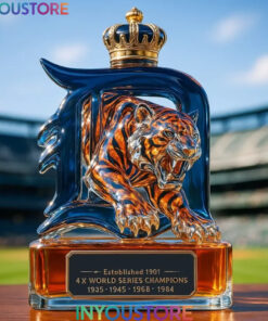 Detroit Tigers Whiskey Bottle