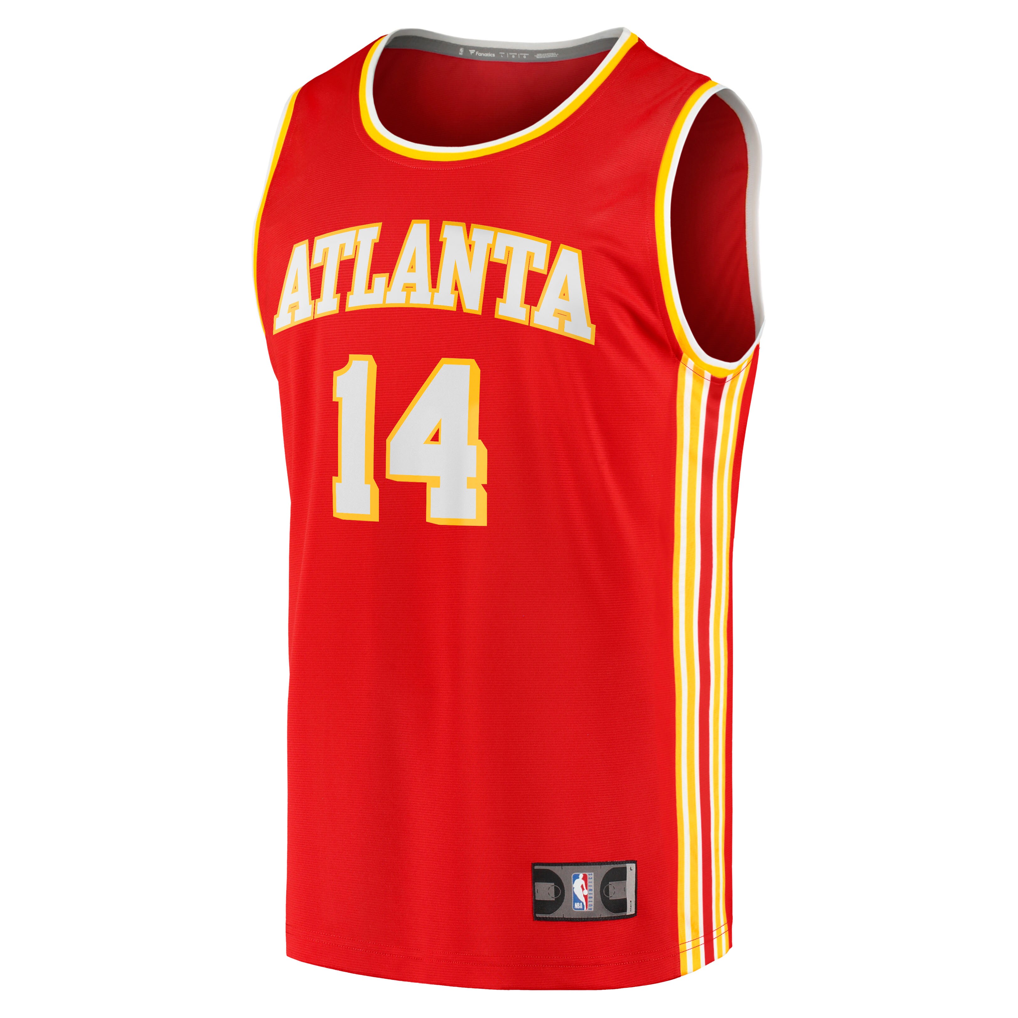 Alternative view of Aj Griffin Atlanta Hawks Fanatics Fast Break Replica Player Basketball Jersey - Icon Edition - Red
