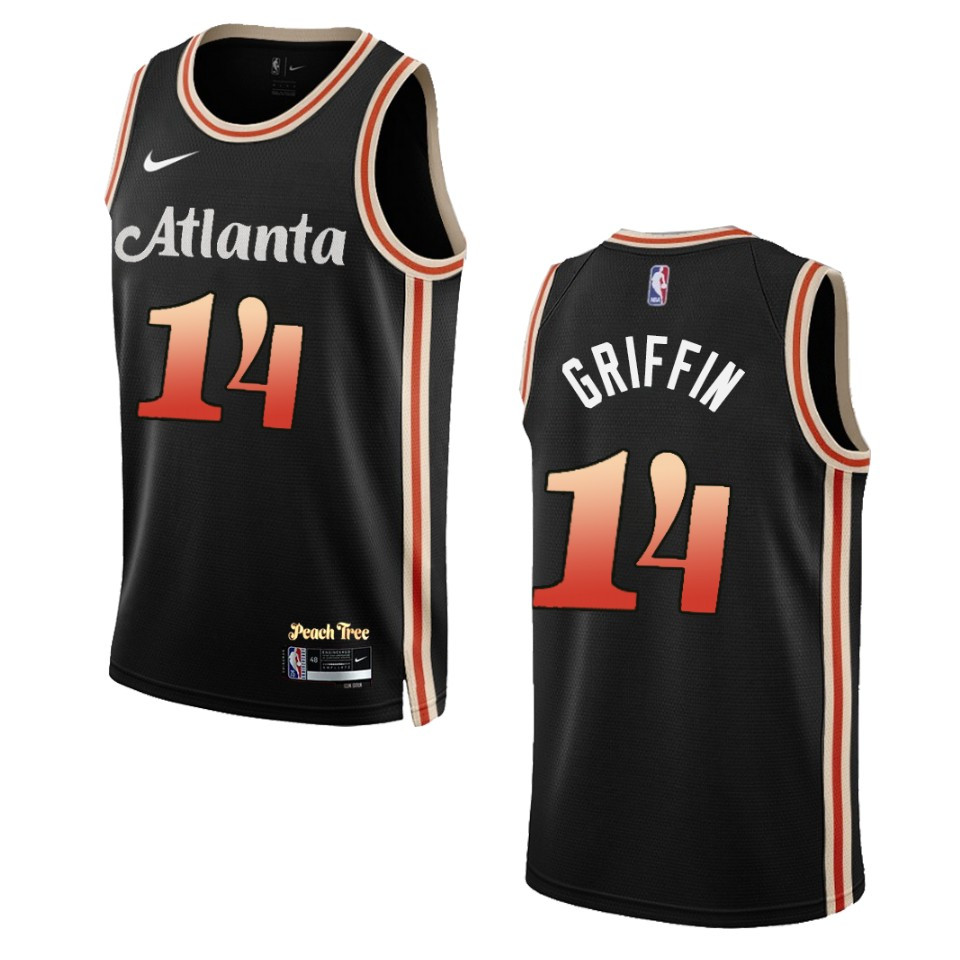 Aj Griffin Black City Edition 2022-23 Atlanta Hawks Swingman Basketball Jersey