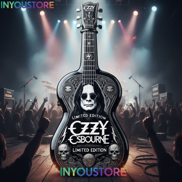 Ozzy Osbourne Limited Edition Guitar Whiskey Decanter – Rock & Metal Collector Gift