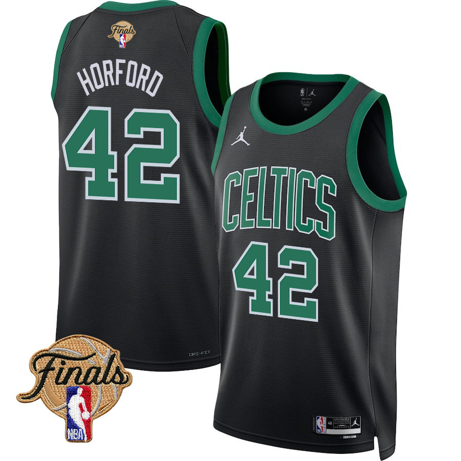 Al Horford 42 Boston Celtics 2024 FINALS PATCH Swingman Basketball Jersey - Statement Edition - Black - JS864