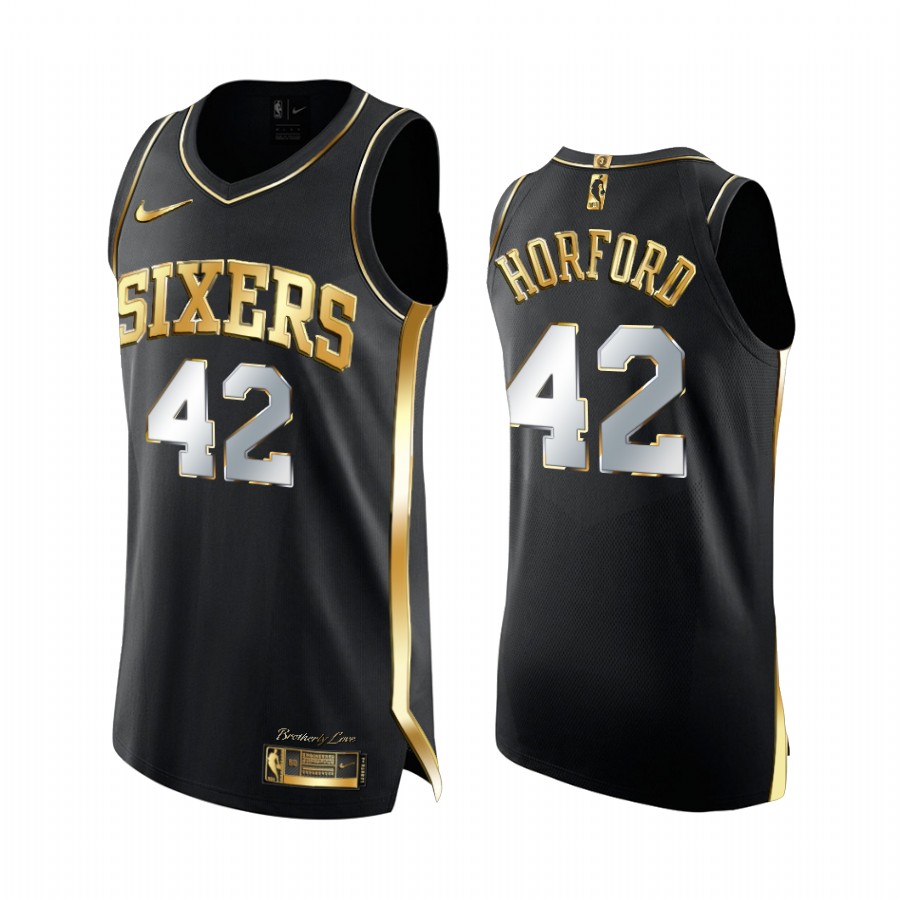 Al Horford Philadelphia 76ers 2020-21 Black Golden Edition Basketball Jersey 3x Champs
