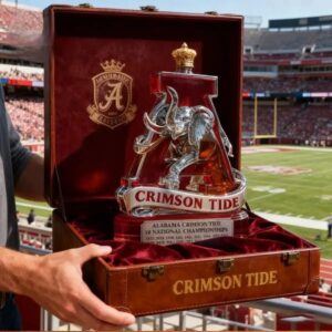 Alabama Crimson Tide 18 National Champions Whiskey Bottle