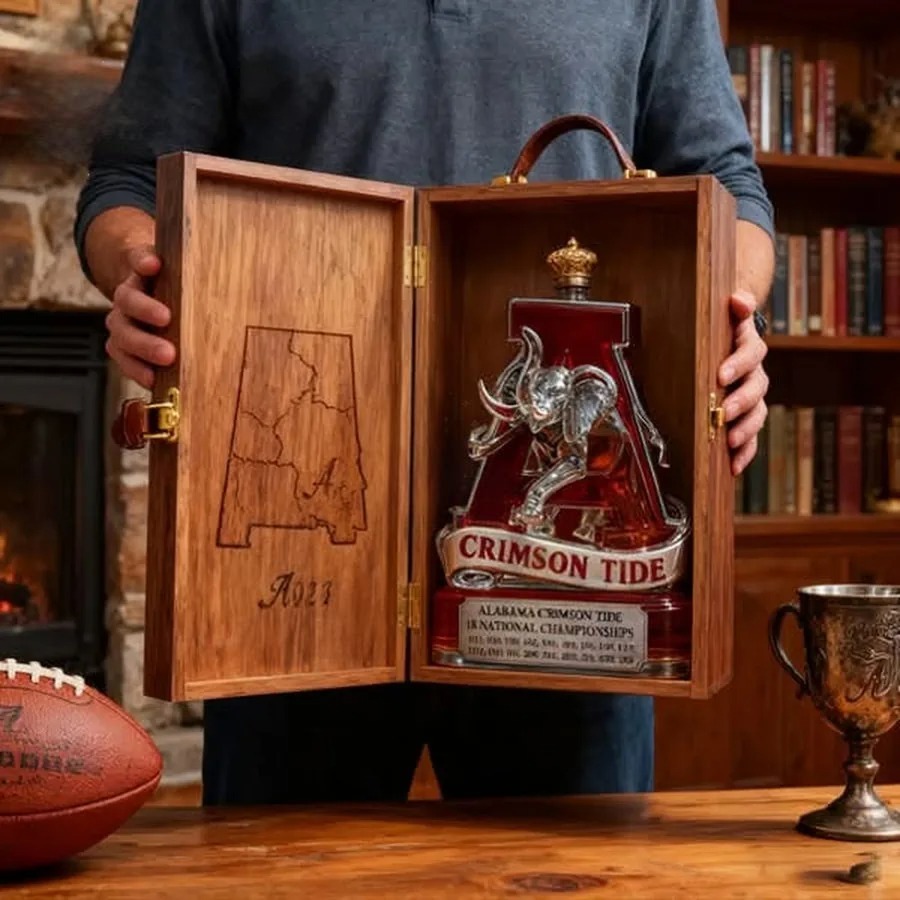 Alabama Crimson Tide 18 National Champions Whiskey Bottle - Image 4