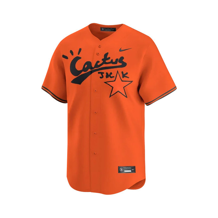 Alternative view of Alex Bregman 2 Houston Astros Cactus Jack Men Baseball Jersey - Orange