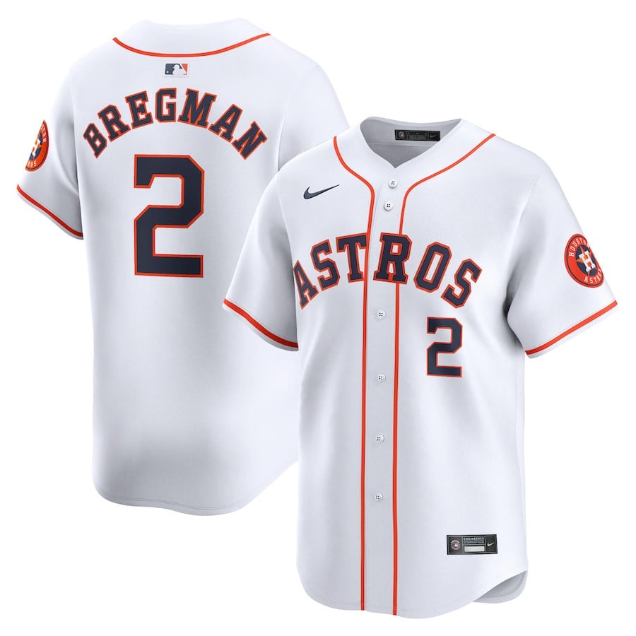 Alex Bregman 2 Houston Astros Home Limited Player Men Baseball Jersey - White