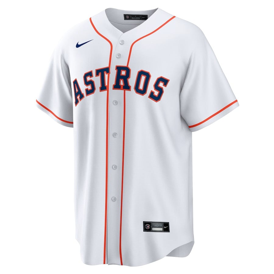 Alternative view of Alex Bregman 2 Houston Astros Home Men Baseball Jersey - White