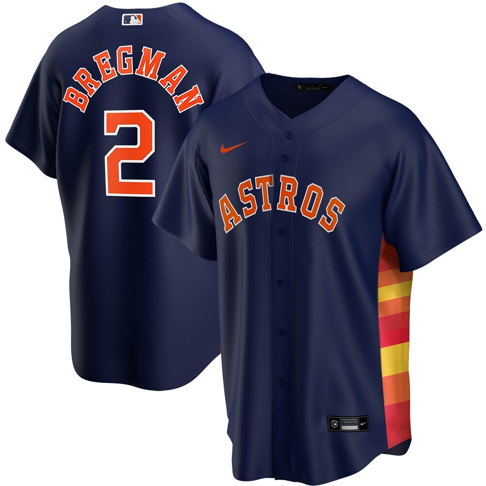 Alex Bregman Houston Astros Alternate 2020 Player Baseball Jersey - Navy Color