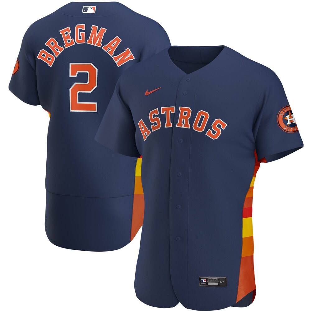 Alex Bregman Houston Astros Alternate 2020 Player Baseball Jersey - Navy