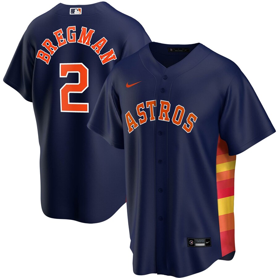 Alex Bregman Houston Astros Alternate 2020 Replica Player Baseball Jersey ÃƒÂ¢Ã¢â€šÂ¬Ã¢â‚¬Å“ Navy