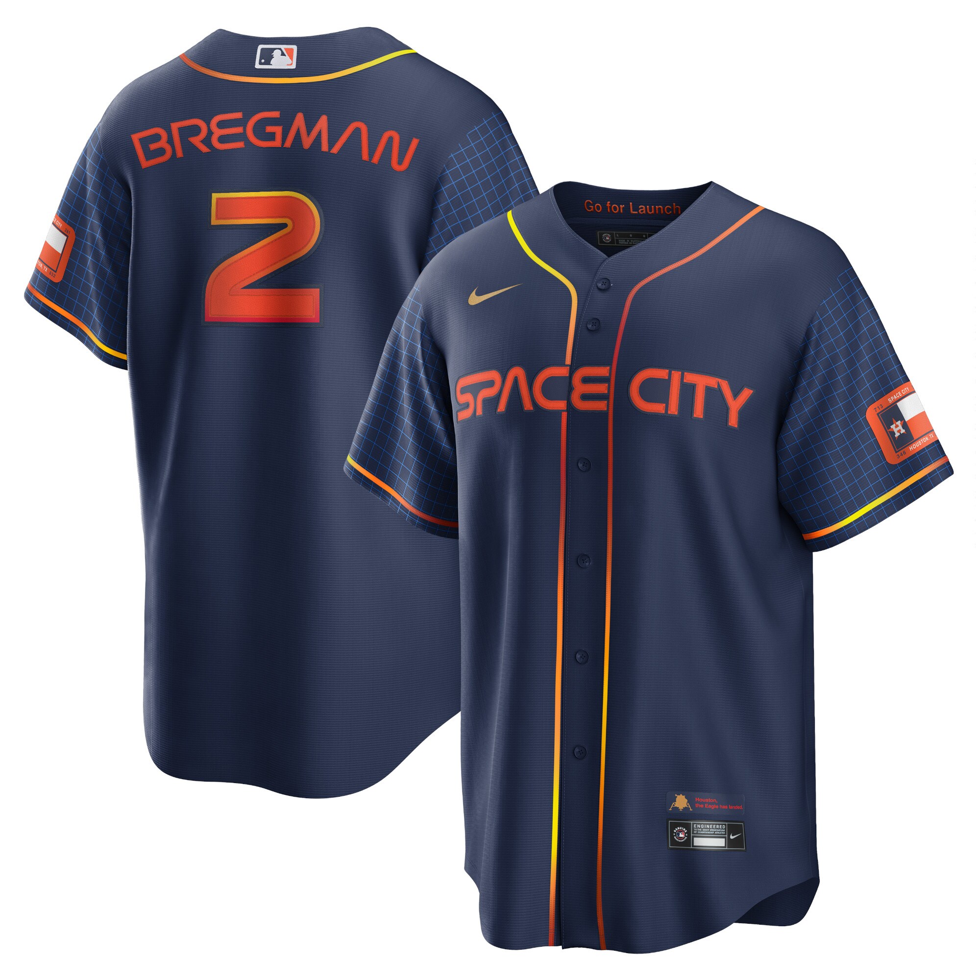 Alex Bregman Houston Astros City Connect Replica Player Baseball Jersey - Navy