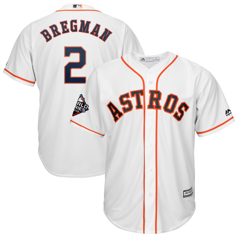 Alex Bregman Houston Astros Majestic 2019 World Series Bound Official Cool Base Player Baseball Jersey - White