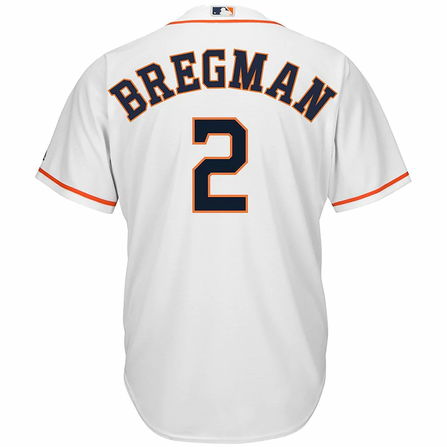 Alternative view of Alex Bregman Houston Astros Majestic Big And Tall Cool Base Player Baseball Jersey - White