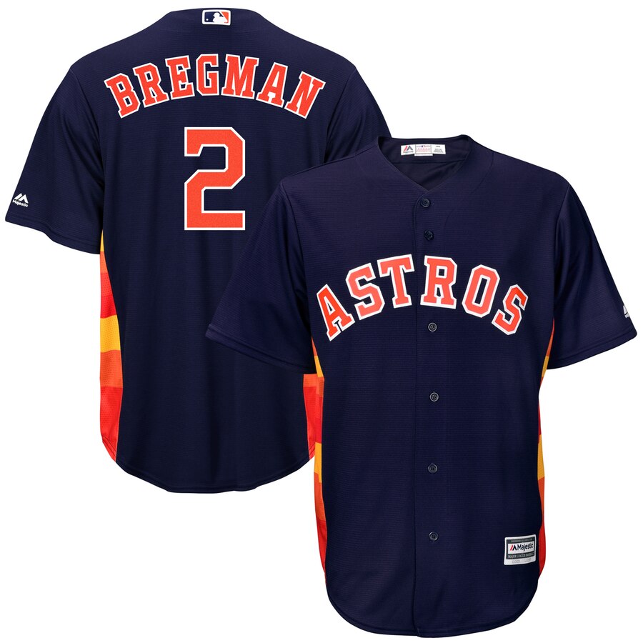 Alex Bregman Houston Astros Majestic Fashion Official Cool Base Replica Player Baseball Jersey - Navy