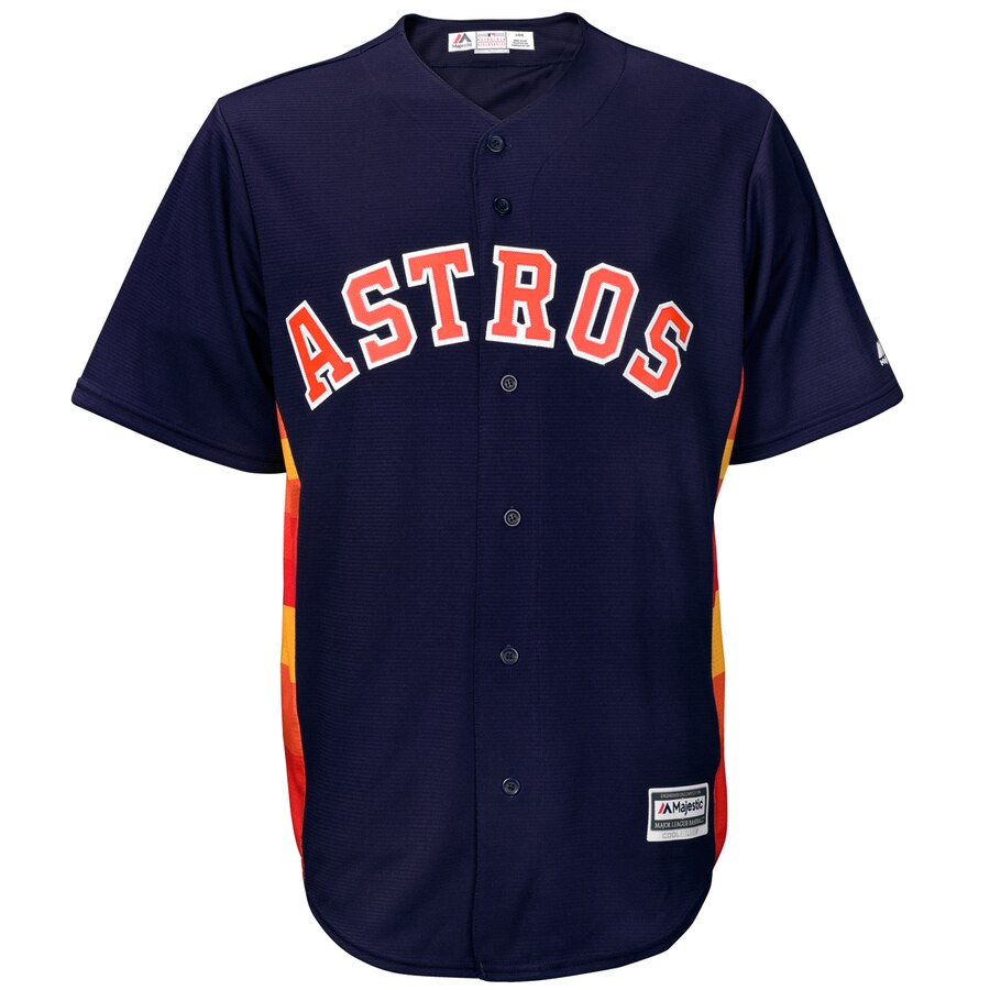 Alternative view of Alex Bregman Houston Astros Majestic Fashion Official Cool Base Replica Player Baseball Jersey - Navy