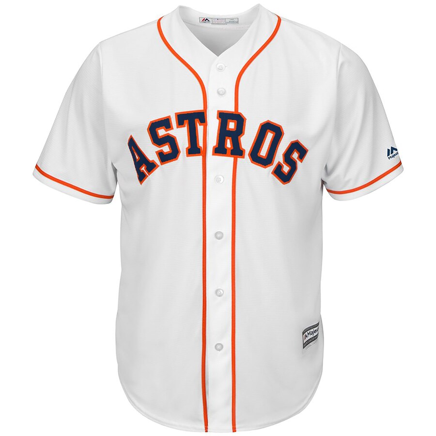 Alternative view of Alex Bregman Houston Astros Majestic Home Official Cool Base Player Replica Baseball Jersey - White