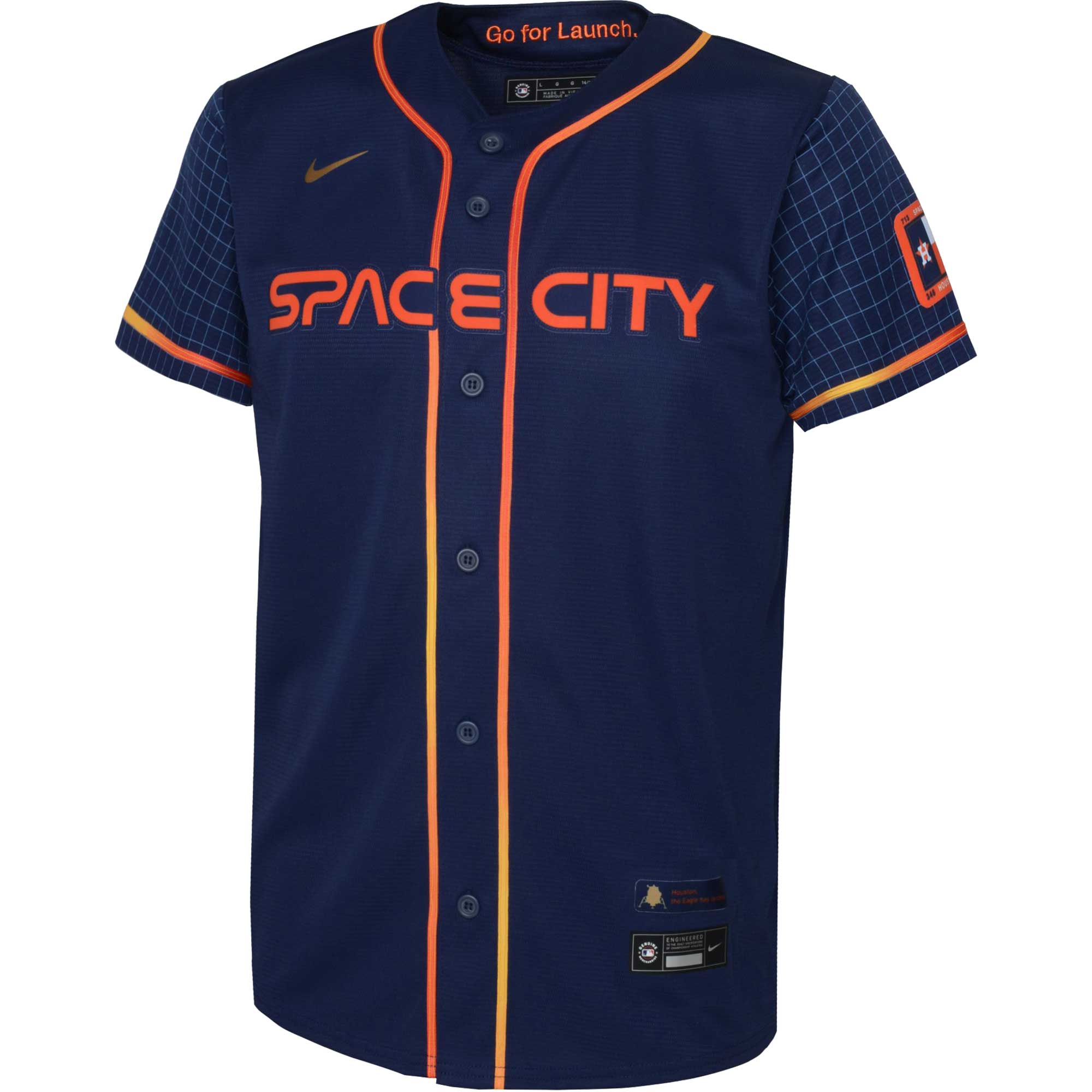 Alternative view of Alex Bregman Houston Astros Toddler City Connect Replica Player Baseball Jersey - Navy