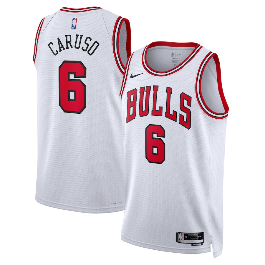 Alex Caruso 6 Chicago Bulls Unisex Swingman Basketball Jersey - Association Edition - White - JS910 