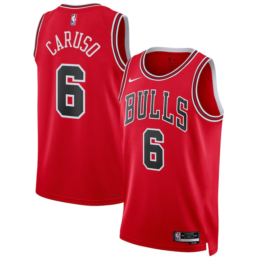 Alex Caruso 6 Chicago Bulls Unisex Swingman Basketball Jersey - Icon Edition - Red - JS836 