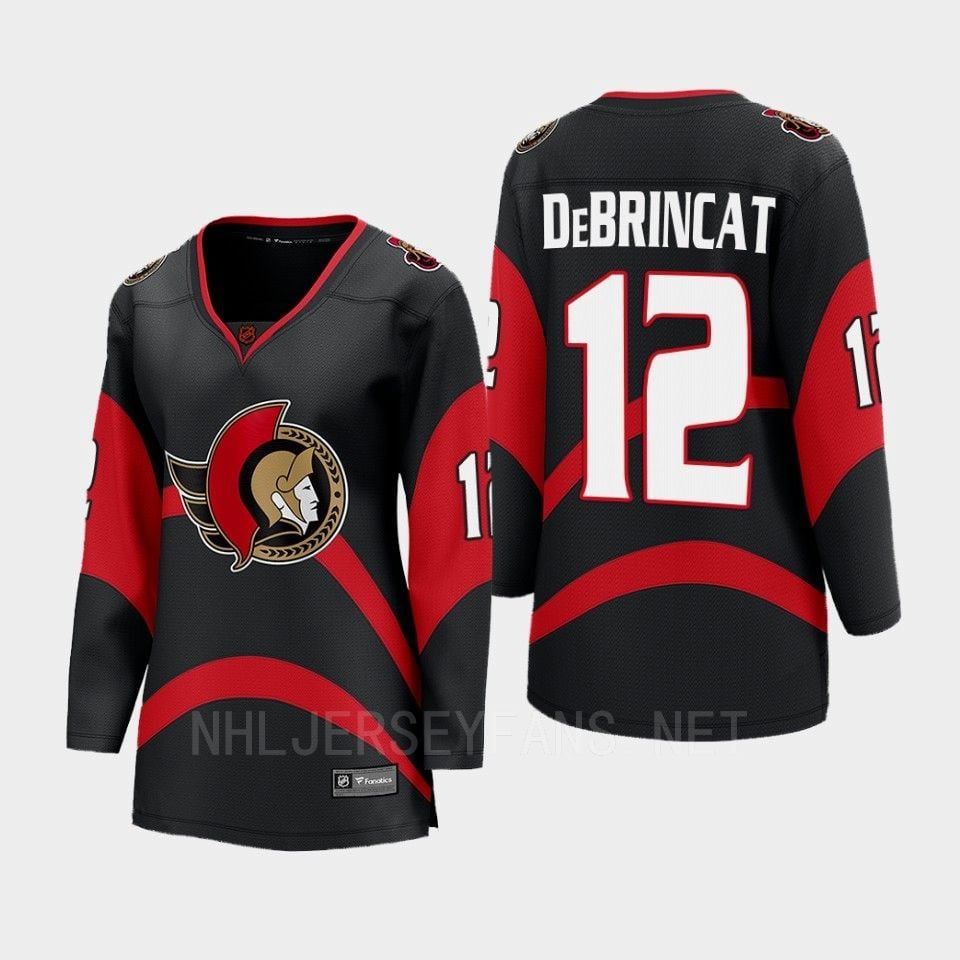 Alex DeBrincat 12 Ottawa Senators 2022 Special Edition 2.0 Women Breakaway Retro Jersey Black - JS411 